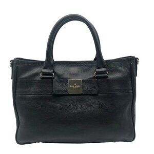 Kate Spade Black Pebbled Leather Primrose Hill Goldie Satchel Bag